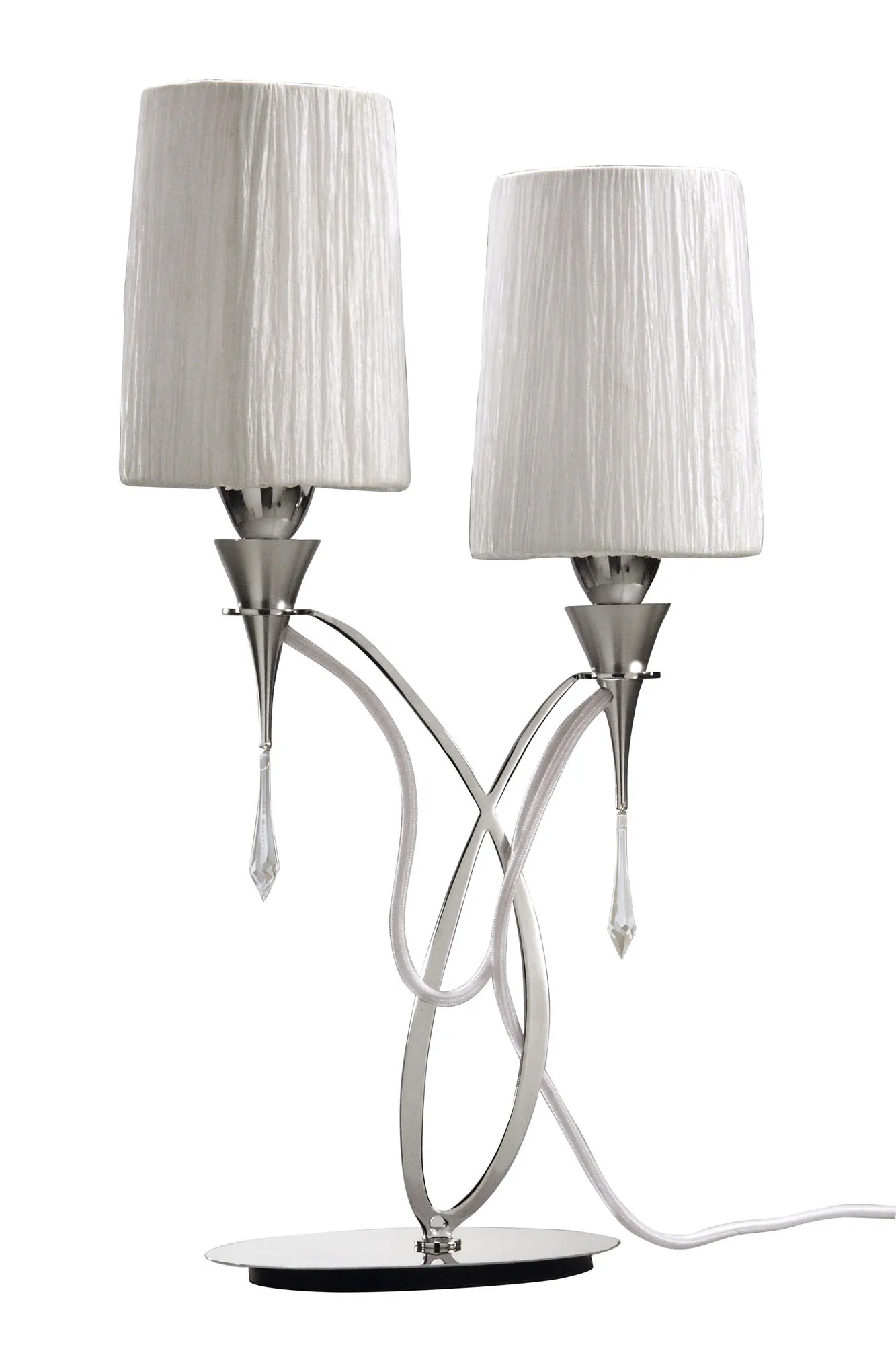 Lucca Crystal Table Lamps Mantra Shaded Table Lamps